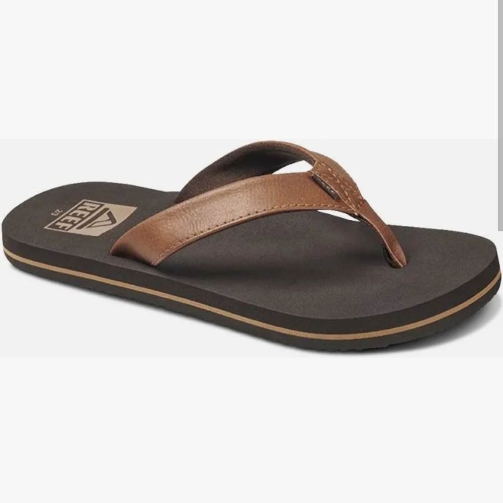 Reef Little Boys Brown Black Flip Flops Size 11/12